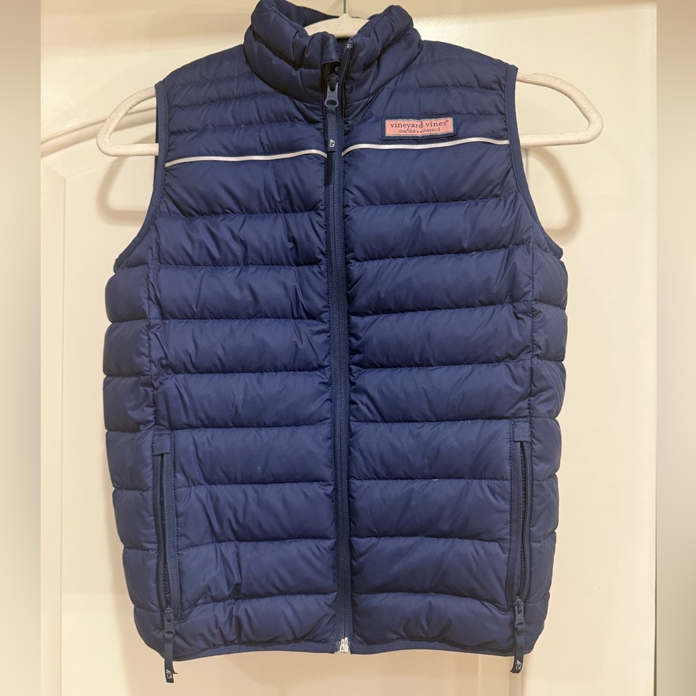 Vineyard Vines Kids Navy Performance Quilted Vest